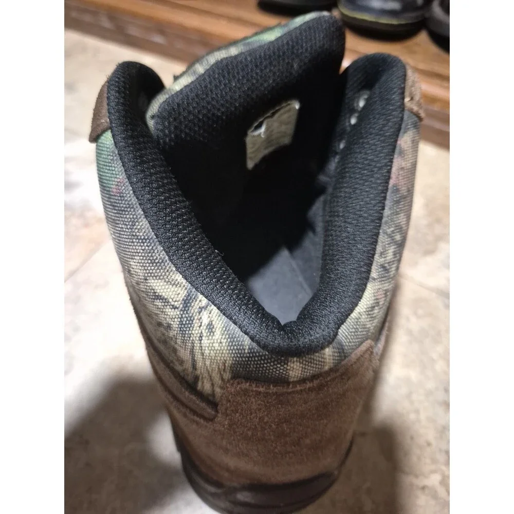 Ozark Trail Mens Hiking Boots Size 11 Waterproof Brown Camouflaged Camo Lace up